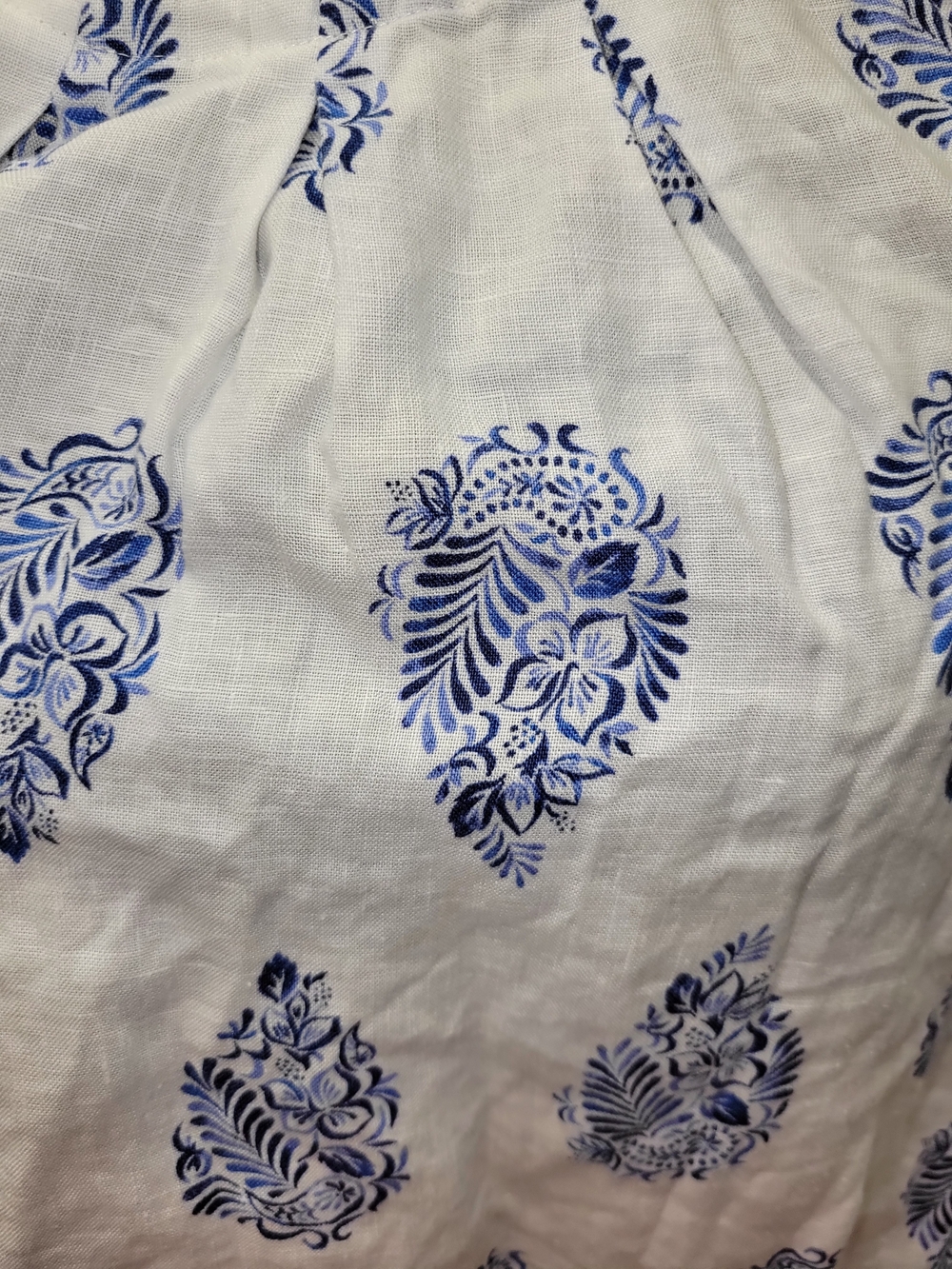 Tommy Bahama Linen Paley's Paisley Halter Top Women's XL Cobalt Sea Resort Vacay - Picture 4 of 8